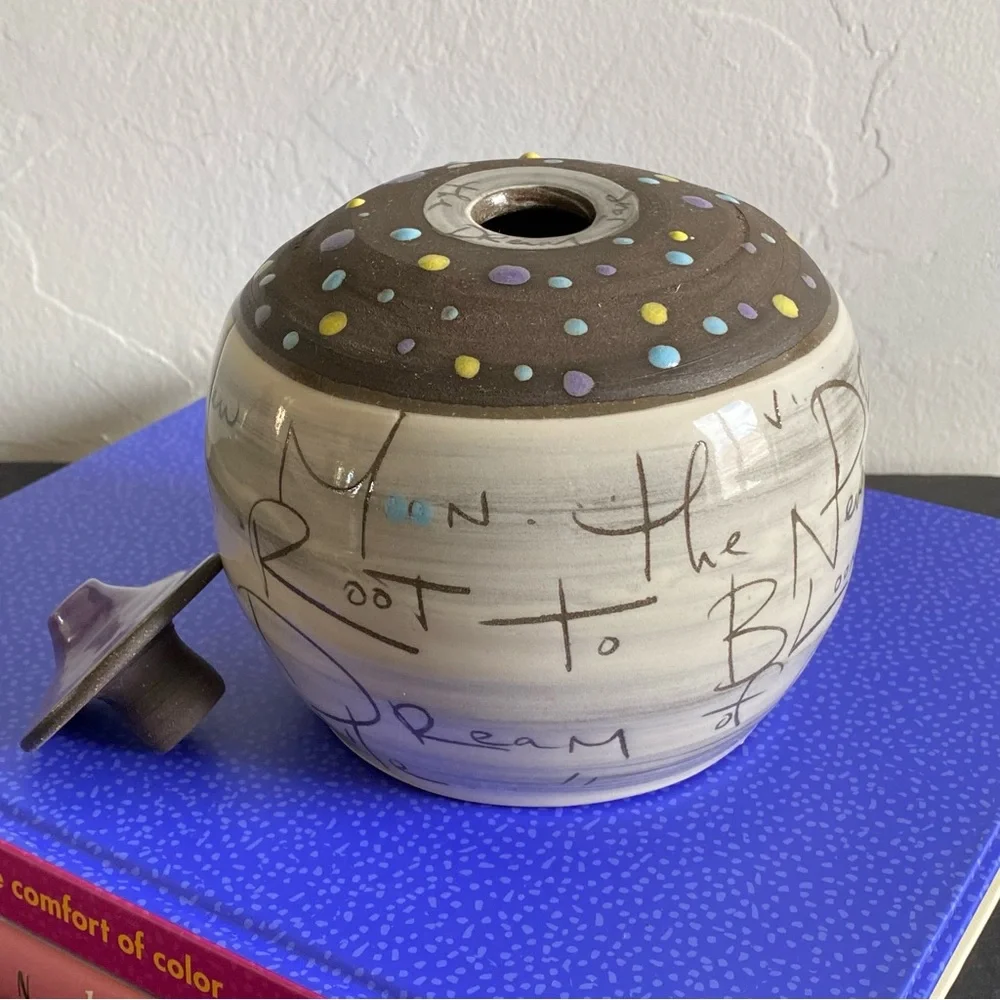 ZPots Handcrafted Ceramic Jar w/Lid The Dream Jar Artist made z pots